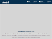 Tablet Screenshot of anatech.com.pk